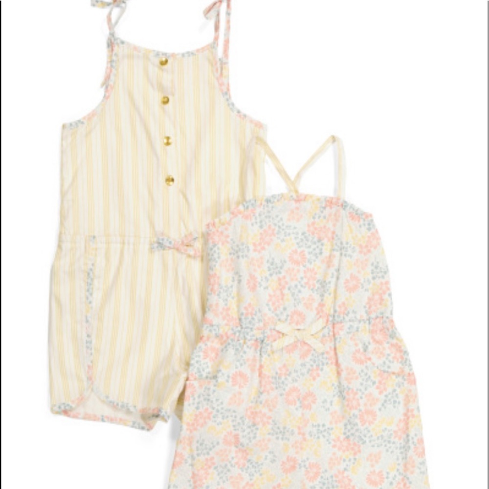 Toddler Girls 2 Pack Romper